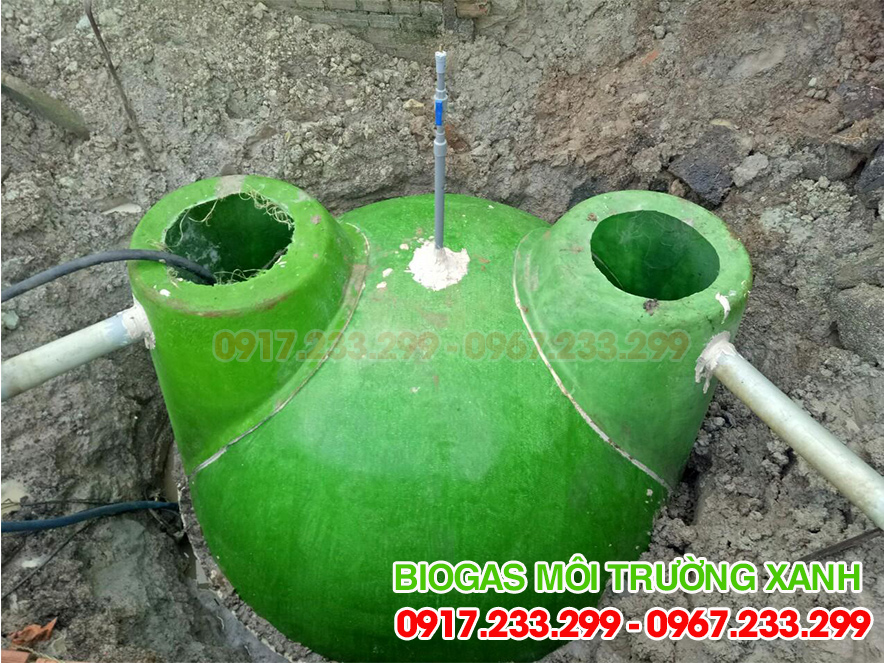 Hầm bể biogas Môi Trường Xanh đường kính 2,4m