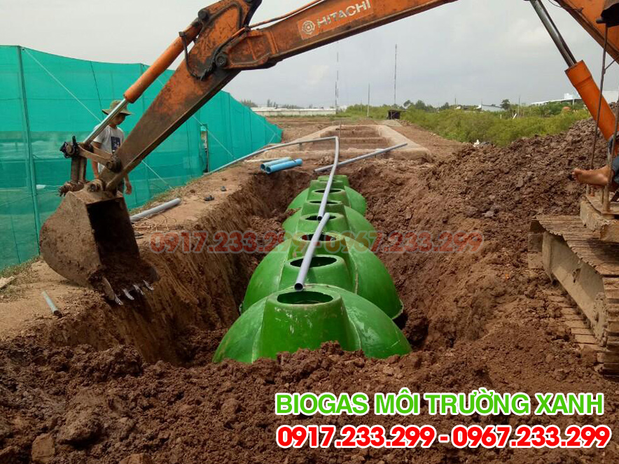 Hầm bể Biogas Composite đường kính 2,9m