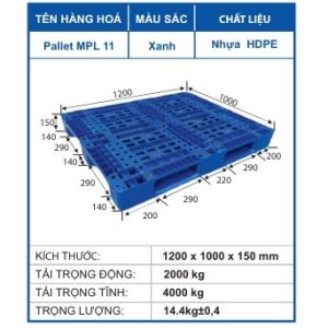 Pallet MPL 11 Xanh