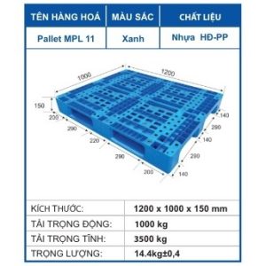 Pallet MPL 11 Xanh
