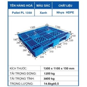 Pallet PL 1350 Xanh