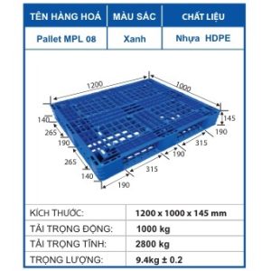 Pallet MPL 08 Xanh