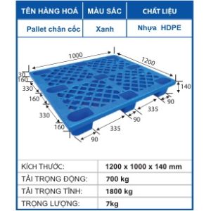 Pallet chân cốc Xanh