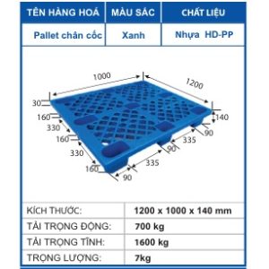 Pallet chân cốc Xanh