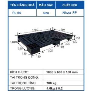 Pallet PL 04 Đen